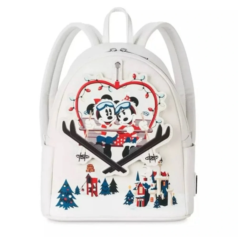 NWT Disney Loungefly Mickey & Minnie Mouse Holiday Backpack